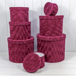 Коробка 42х35 см Набор 7 шт "Бархатный" Кожа крокодила (Фиолетовый)