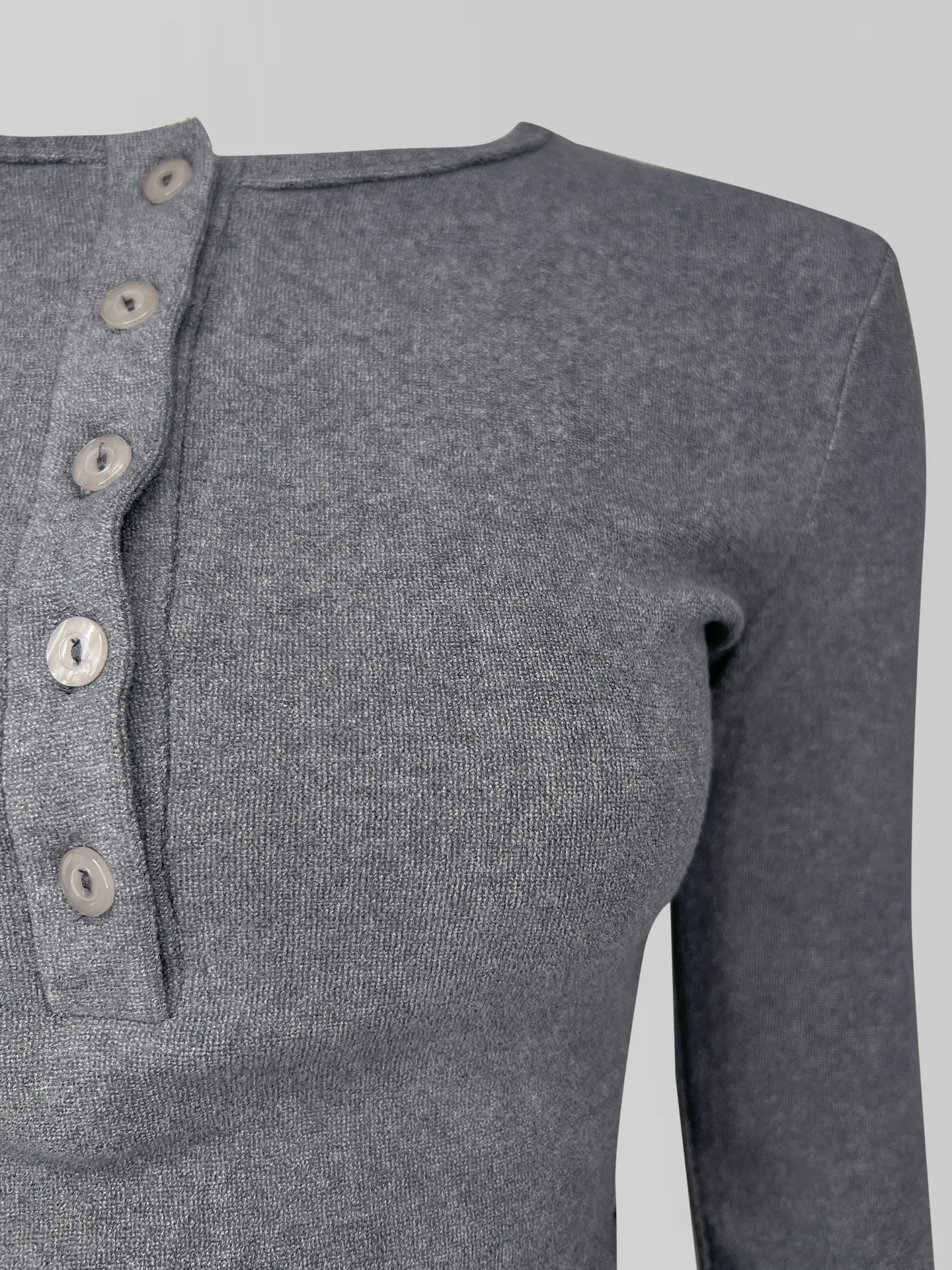 Костюм Agdali brand 1032 однотонный из лонгслива с пуговицами и широких штанов