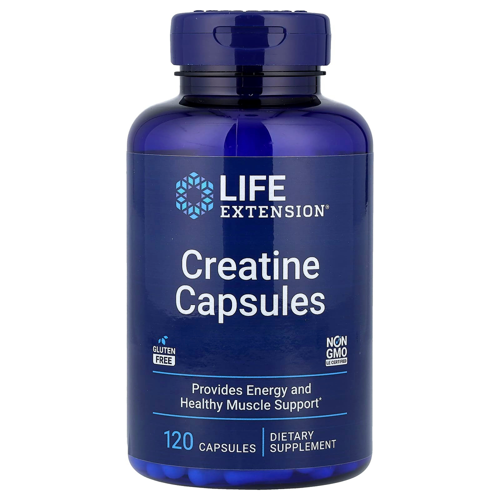 Life Extension, креатиновые капсулы, 120 капсул