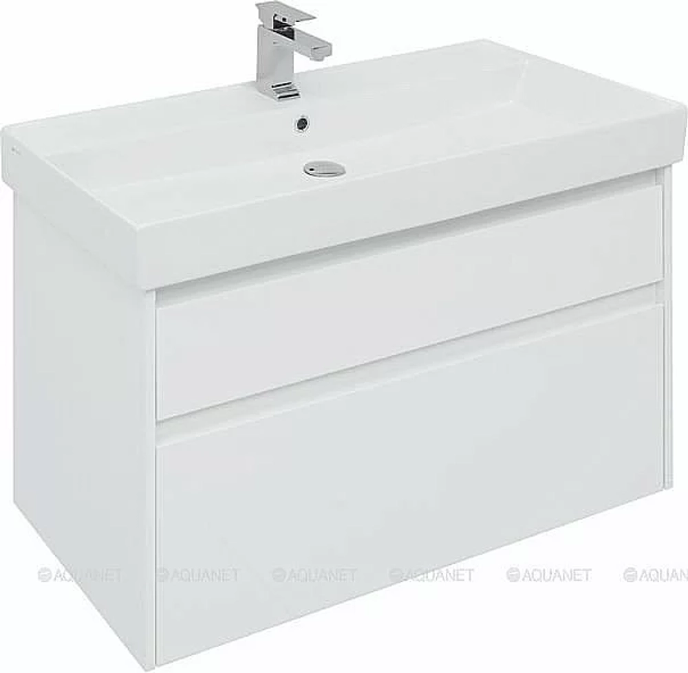 Тумба с раковиной Aquanet Nova Lite 249940 100 белый