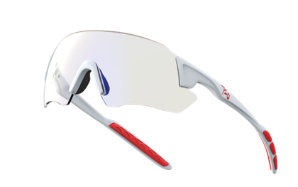 Спортивные очки с диоптриями 720armour Kamikaze + / Matte White Red Rubber / Photochromic Smoke Light Blue Lens