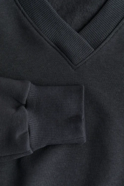 H&M Толстовка с V-образным вырезом, темно-серый