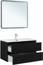 Тумба с раковиной Aquanet Вега 2.0 337956/284029 90 черный