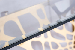 Стол обеденный 240х110х74.5см Garda Decor прозрачный/золотой