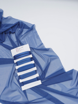 Сетка эластичная ультрамарин мелкая ячейка метражом (Турция)