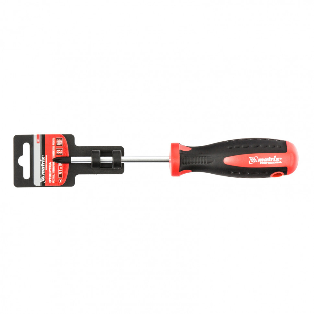 Отвертка Profi, PZ2 x 100 мм, S2, двухкомпонентная рукоятка Matrix