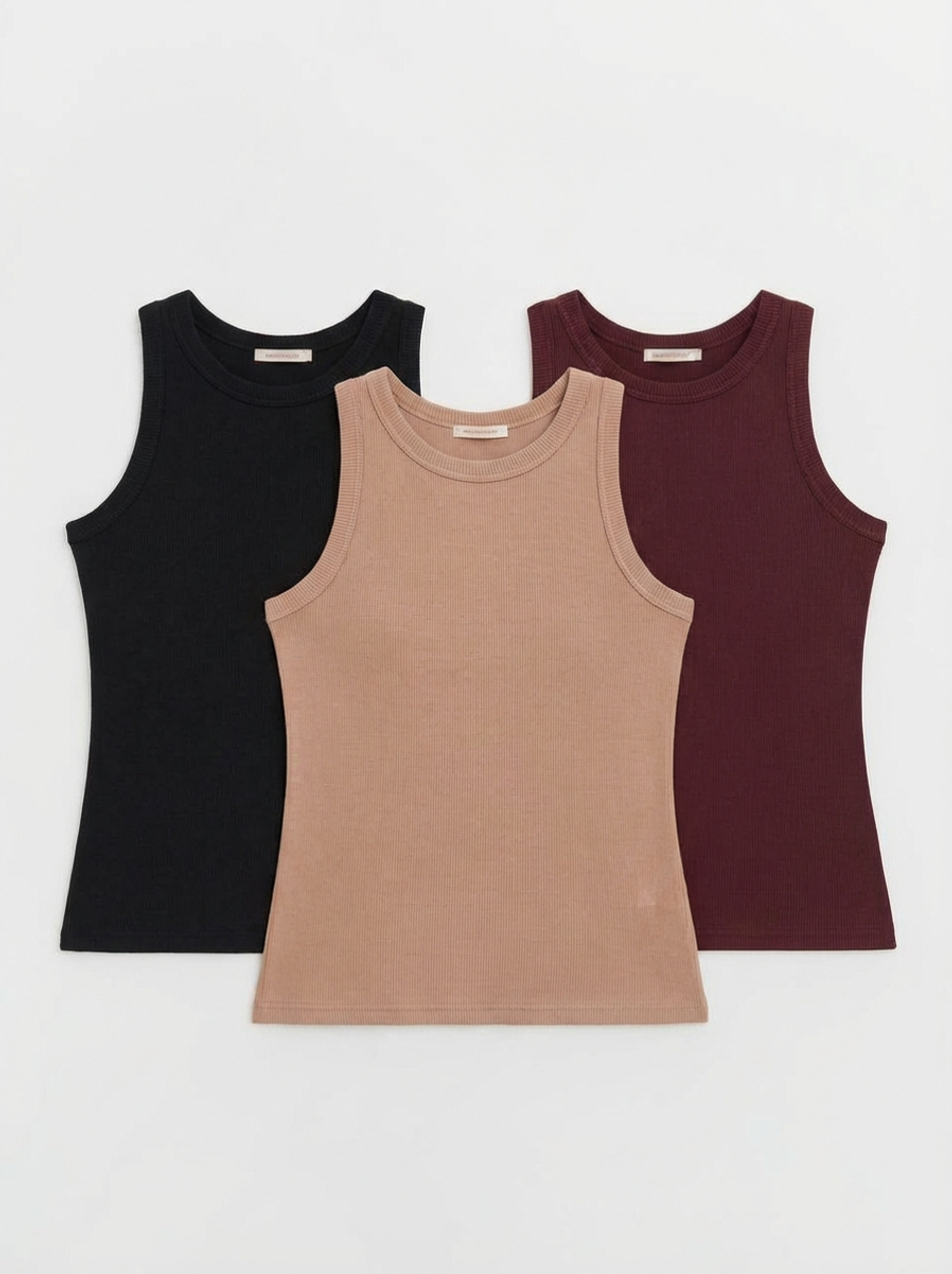 Набор №5 из трех топов в рубчик