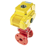 Wedge gate valve 30c939r red Elephant-GGG50-EPDM-F4-RED PSI232 class 150 T≤230-248°F flange connection, with rubber lined wedge EPDM, electric actuator Elephant MT-110/220, 110/220V