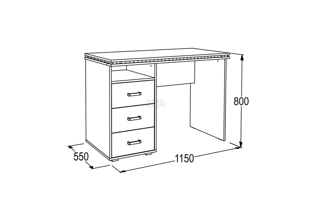 Стол письменный Ольга-13 анкор