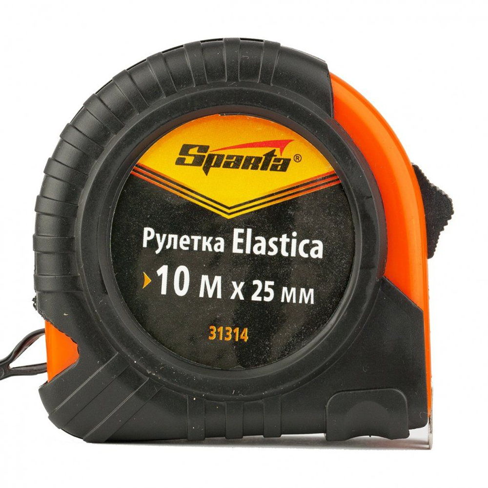 Рулетка SPARTA Elastica, 10м*25мм, обрезиненный корпус