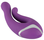 Фиолетовый перезаряжаемый вибратор Javida Double Vibe (Цвет: фиолетовый)