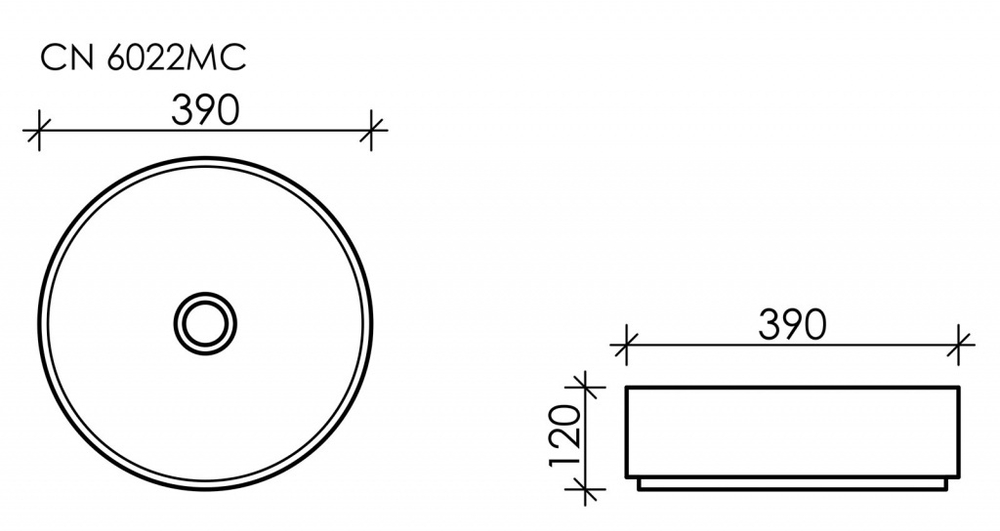 Рукомойник Ceramica Nova Element 39 см CN6022MC, матовый капучино