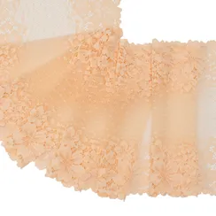 Кружево эластичное персик/бежевый 23 см