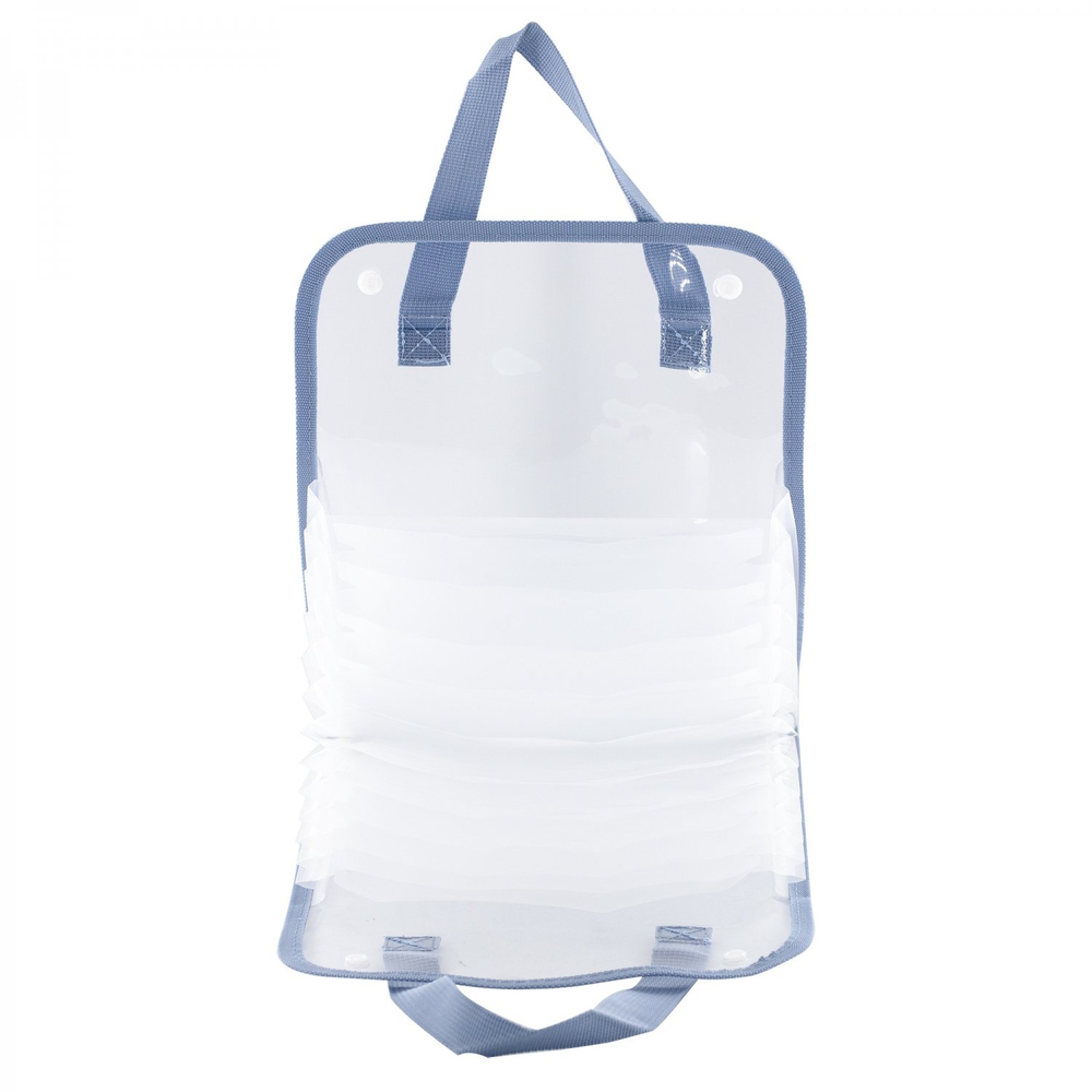 Папка-картотека с ручками Alingar, A4, 350х240 мм, вертикальная, на кнопках, 800 мкм, 13 отделений, прозрачная, глянец, ассорти