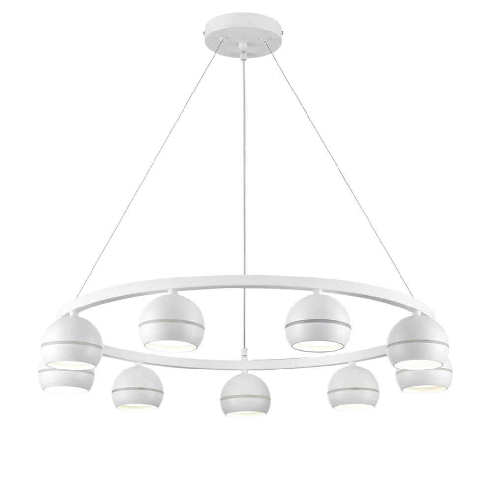 8254/9 COMFI LN26 246 белый металл Светильник подвесной LED GX53 8*7W 220V LUAZANA