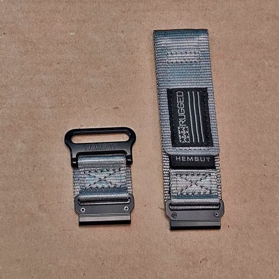 Нейлоновый ремешок Hemsut Rugged 26 мм для Garmin Fenix 7x 6x 5x, Tactix 7 Delta, Enduro 2, Instinct 2X быстросъемный (Серый)