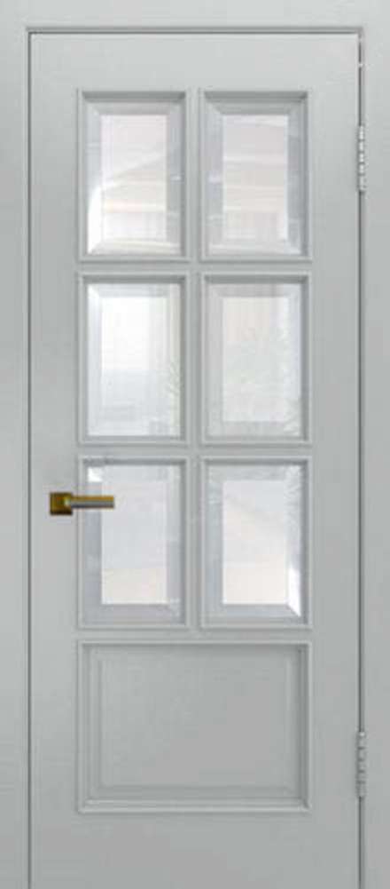 Межкомнатная дверь ЛайнДор Аврора-2 ДО Фацет Эмаль серая