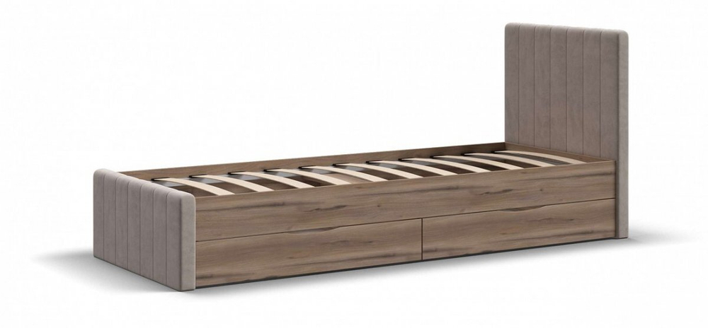 Кровать ЛОФТ Мини 90*200 Орех парона, MONOLIT Латте