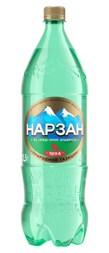 Нарзан минеральная вода 1,5 л ПЭТ природной газ