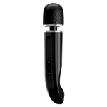 Черный мощный жезловый вибратор с изогнутой ручкой Charming Massager - 24 см. (Цвет: черный)