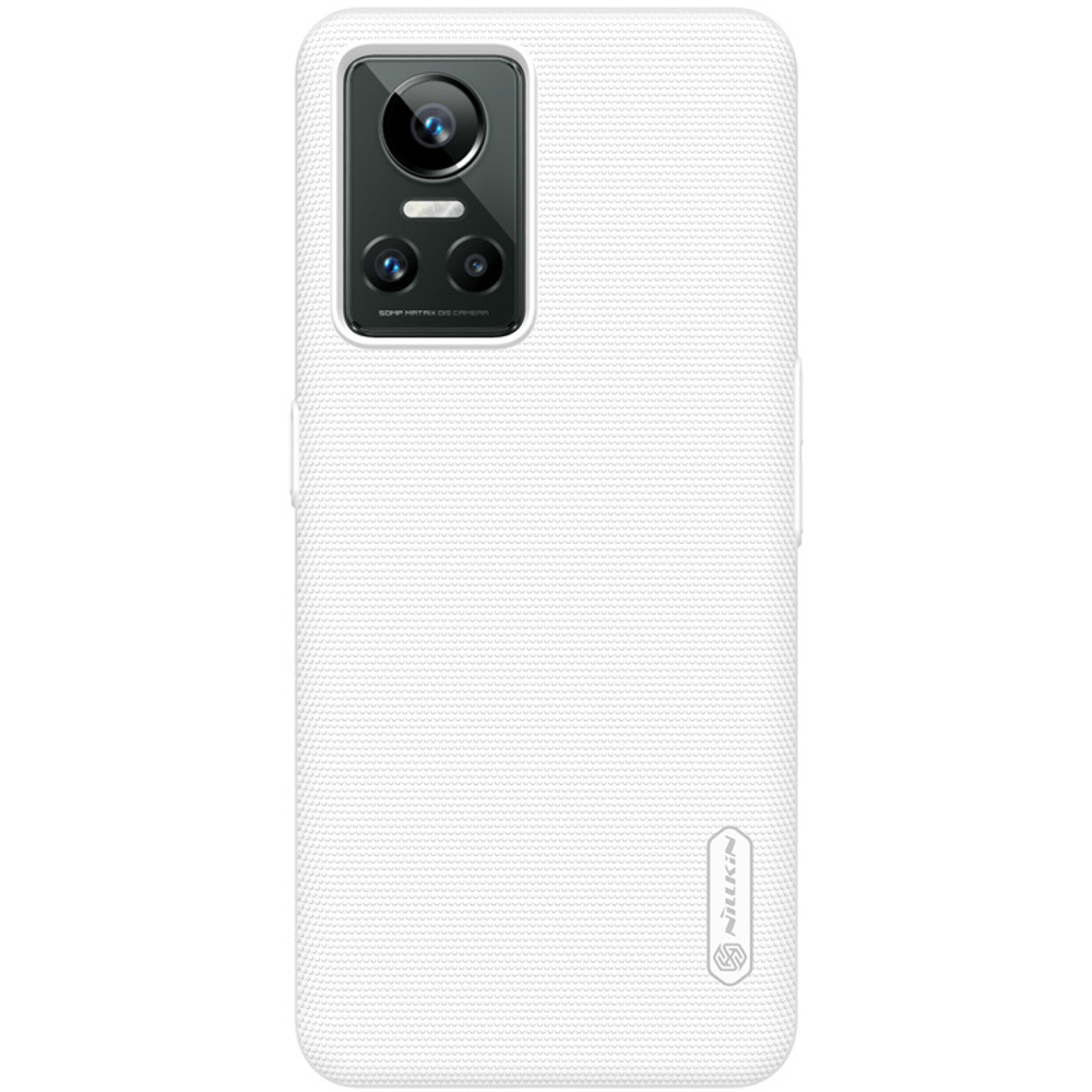 Тонкий жесткий чехол белого цвета от Nillkin для Realme GT Neo 3, серия Super Frosted Shield