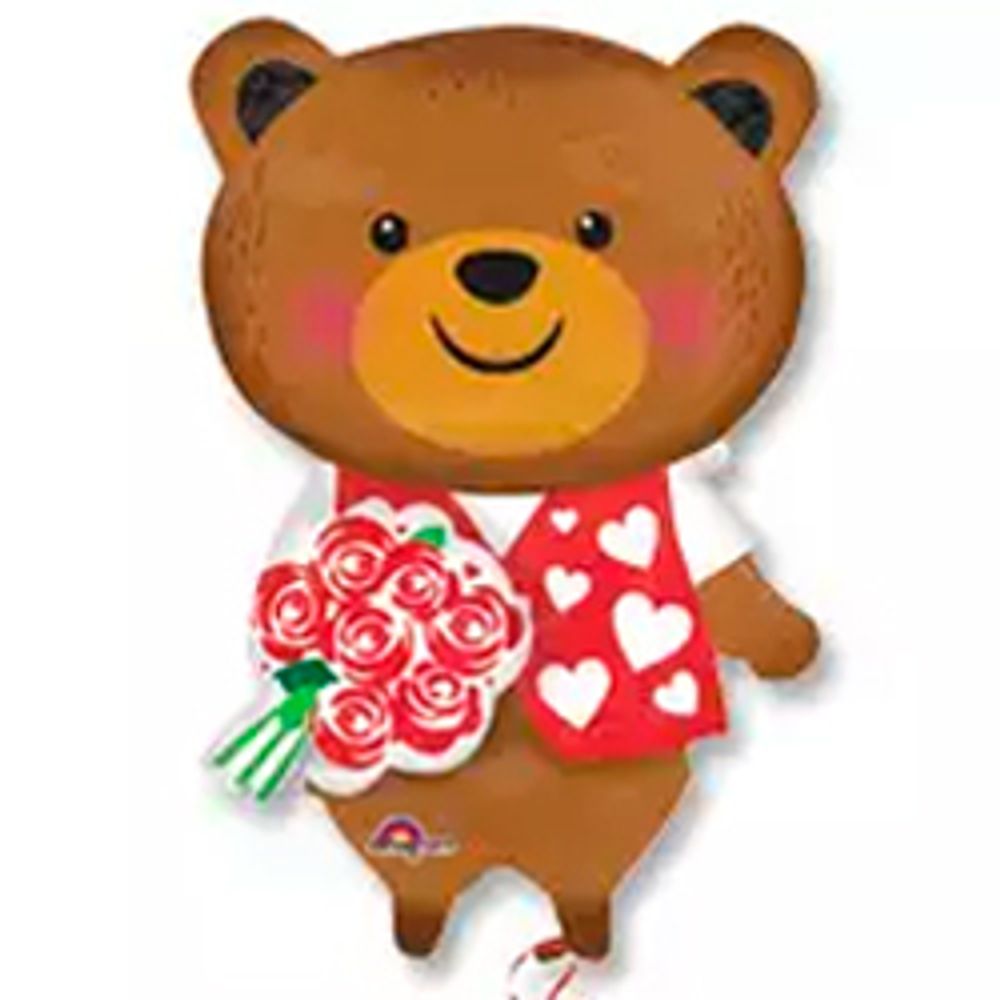 Фигура - медведь с розой