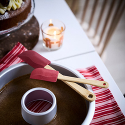 ВИНТЕРФИНТ VINTERFINT Лопатки силиконовые 2 шт, бамбук/красный