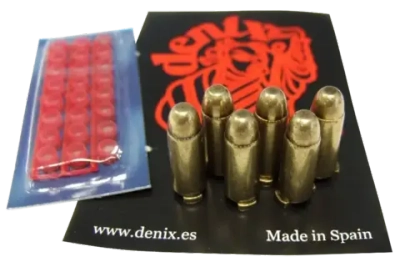 Патрон декоративный под капсюль для револьверов калибр 45 Denix (комплект 6 шт.), Denix DE-49