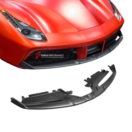 Карбоновый сплиттер губы переднего бампера для Ferrari 488 2015-2020 Феррари