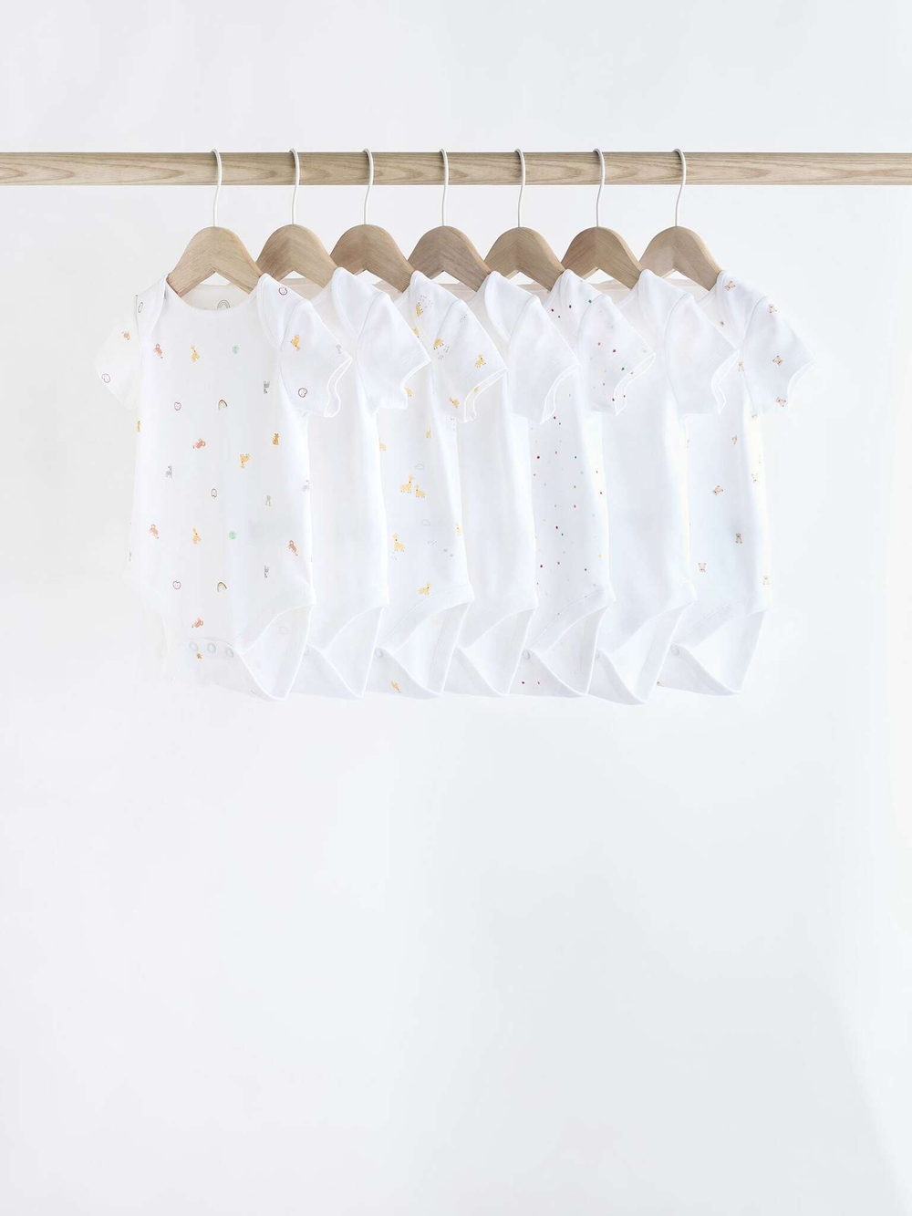 Боди с коротким рукавом для малышей Next K79-897, 7 шт., Белый