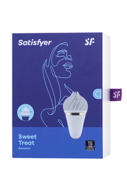 Вибромассажер Satisfyer layons Sweet Treat, силикон, белый, 10,4 см.
