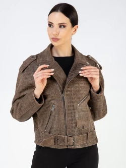 Куртка кожаная натуральная косуха оверсайз