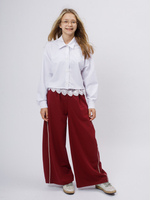 Брюки лампас бордо