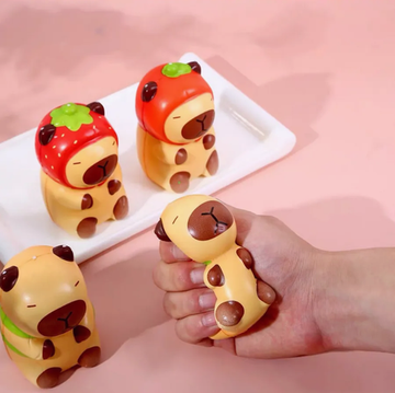 Антистресс Сквиш Капибара из поролона 9см в ассорт. в сеточке