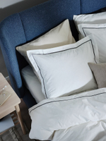 Комплект постельного белья IKEA SILVERTISTEL (СИЛВЕРТИСТЕЛ), Двуспальный, Белый, 240x220, 50x80 см