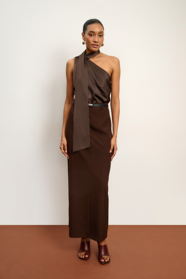 Юбка макси прямого силуэта