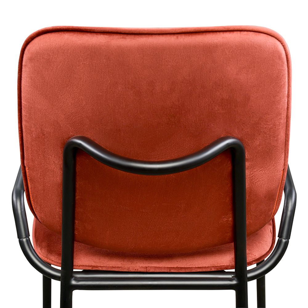 Стул Ror, Double Frame, велюр, черный/темно-красный