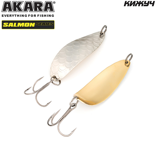 Блесна колебалка Akara Salmon Кижуч 70 мм 24 гр. NI/GO