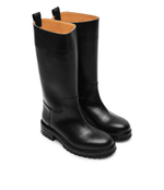 Кожаные офицерские сапоги OFF-WHITE - черный(OWIE044C 99LEA001)