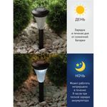 SL-PL31 ЭРА Садовый светильник на солнечной батарее, пластик, черный, 31см