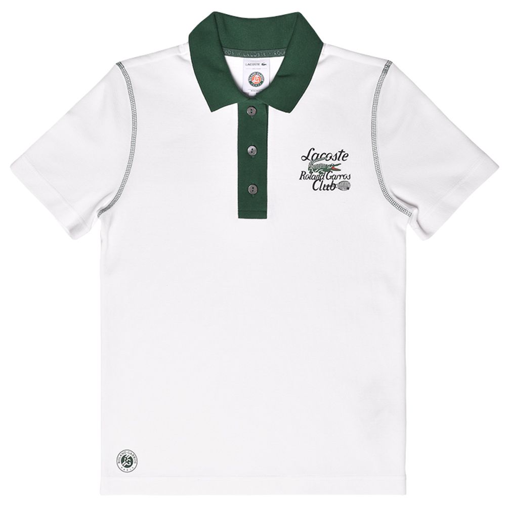 Женское поло Roland Garros Edition Cotton Pique Polo Shirt - white