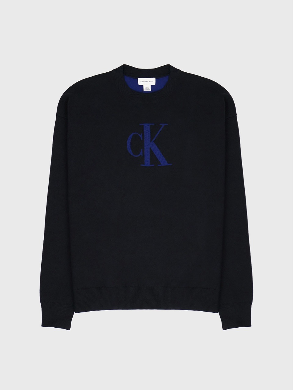 Свитер Calvin Klein Cotton Blend Monogram Relaxed Sweater Black