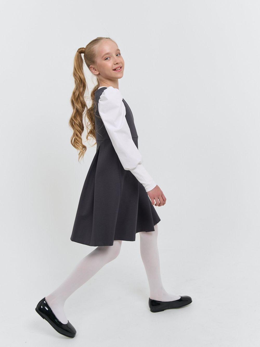 Сарафан приталенный "Графит" 7+