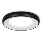 Светильник встраиваемый, GU10, D95xH35мм, IP20, белое основание, черный плафон, без лампы