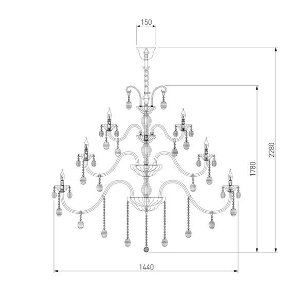 Подвесная люстра Bogates 256/42 Strotskis