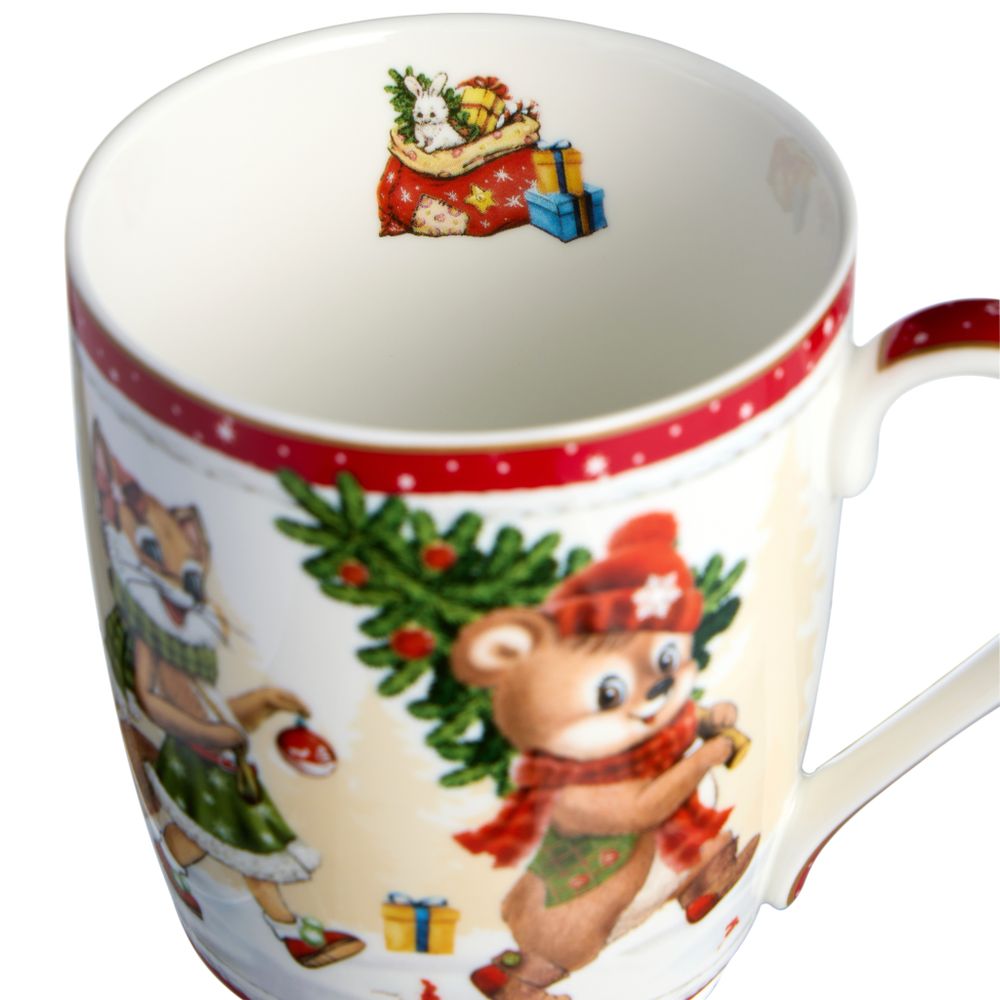 КРУЖКА LEFARD "С НОВЫМ ГОДОМ!" 300 МЛ КРАСНАЯ (КОР=36ШТ.)