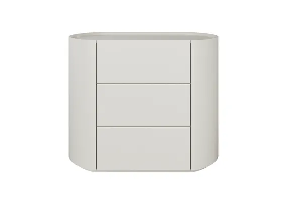 Комод Lagom 3 ящика ширина 90 см (молочный)