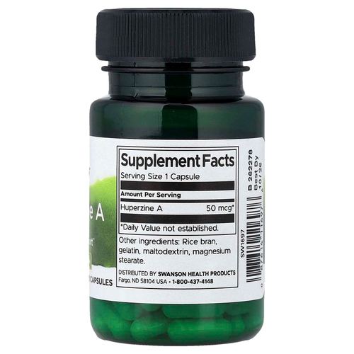 Swanson, Гуперзин A, 50 мкг, 60 капсул