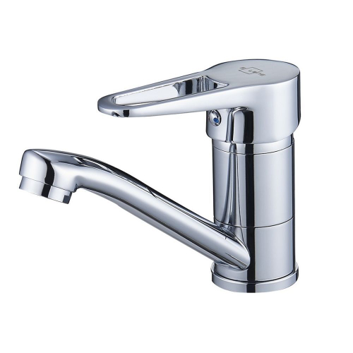 Смеситель для раковины, Solone, корот изл, с картриджем, хром, 4L-B045