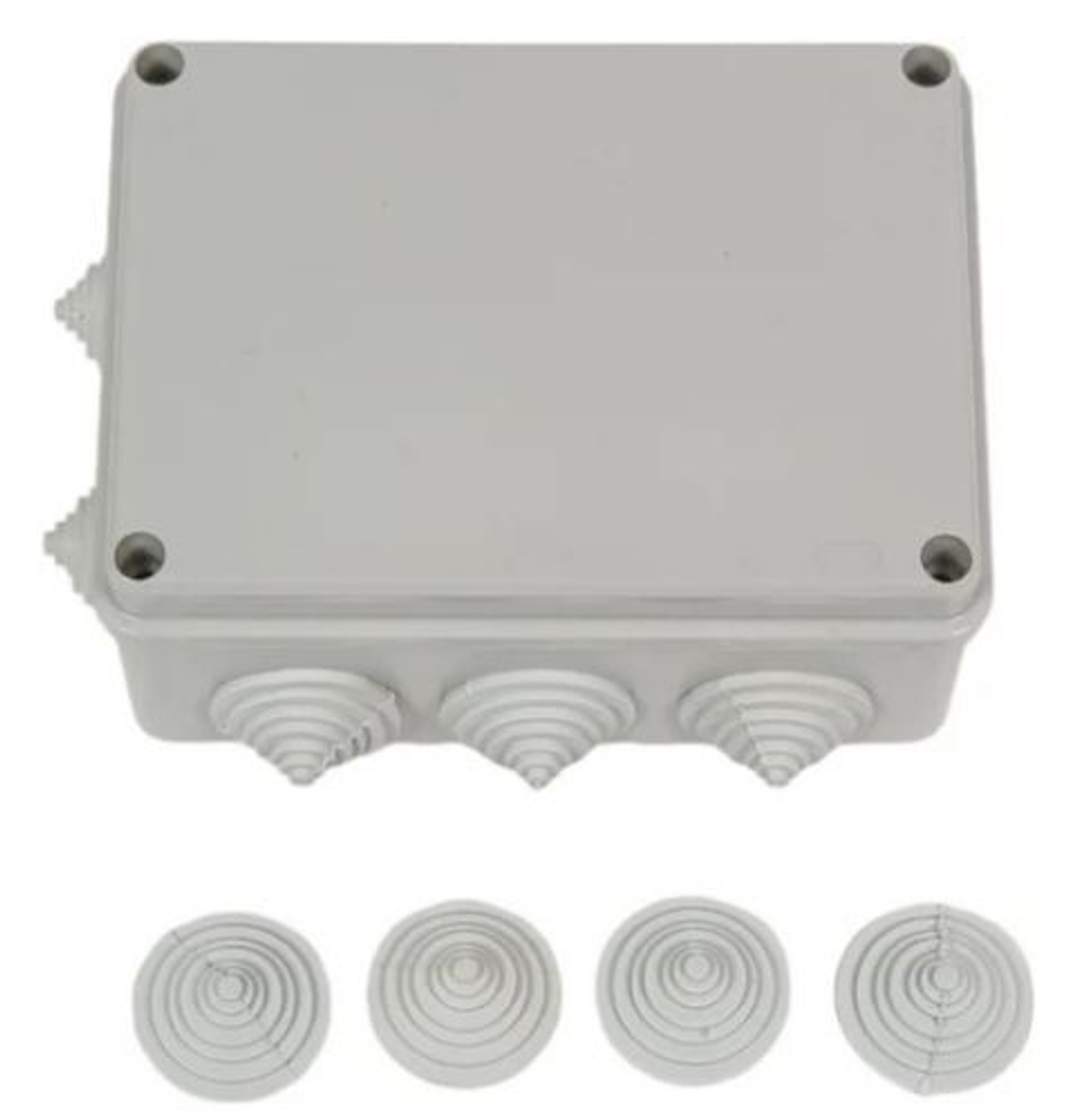 Коробка распаячная для наруж. монтажа 190х140х70мм, 10 вводов, IP55